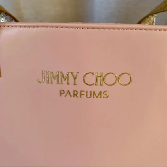 Jimmy Choo Perfumes Large Pink and Gold Glitter Tote Bag - Picture 2 of 14